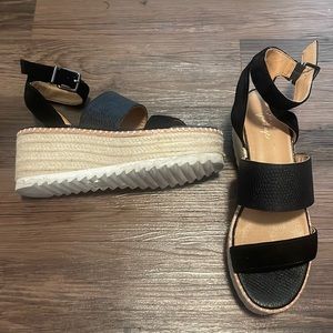 Black espadrille sandals